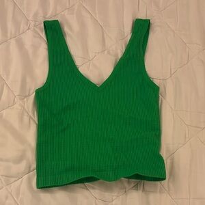 Nikibiki Vibrant Green Ribbed Tank Top